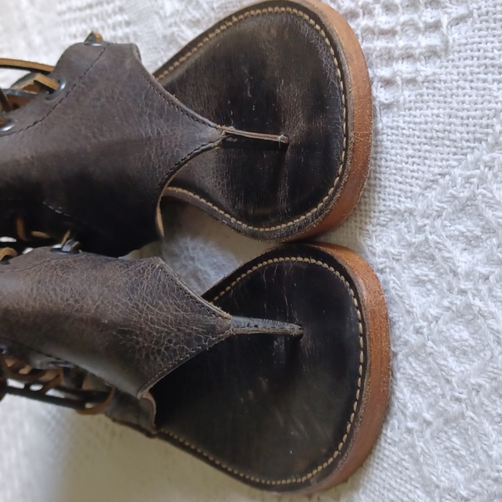 Free People Baske Brown Leather Sandals - Picture 6 of 6